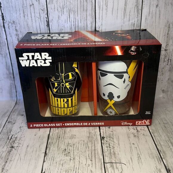 Star Wars Drinking Glasses Imperial Trooper First Order Rule Galaxy Galactic - Picture 1 of 6